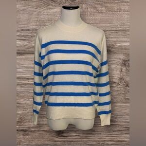 NWT Madewell Cashmere Oversized Crewneck Sweater in Heather Blue Sky